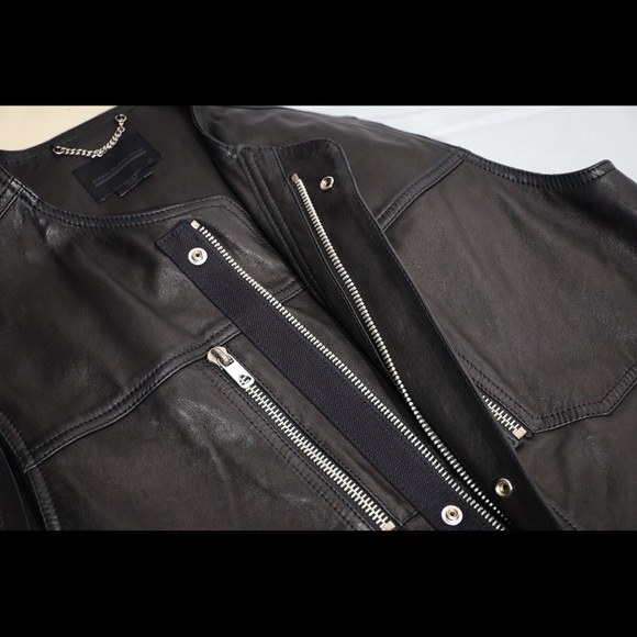 Diesel Black Gold Lamb Leather vest sz 50 US Large - Picture 9 of 10